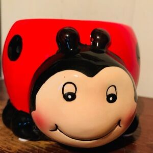 Cute Ladybug Ceramic Planter